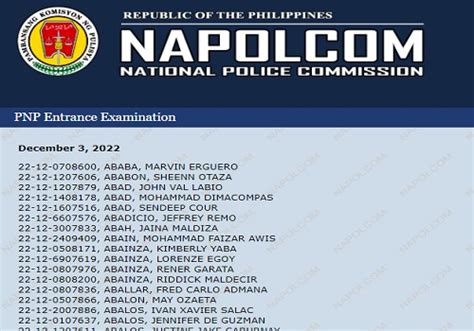 www.napolcom.gov.ph exam result|NAPOLCOM EXAM RESULTS .